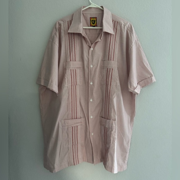 NWT San Cristobal Classic Guayabera, Burnt Orange, XL - Picture 6 of 14